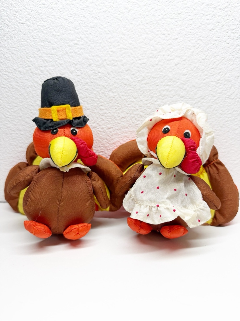 Vintage Russ Plush Pilgrim Turkey Set